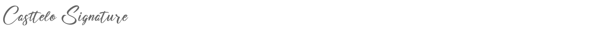 Sample characters Casttelo Signature Font